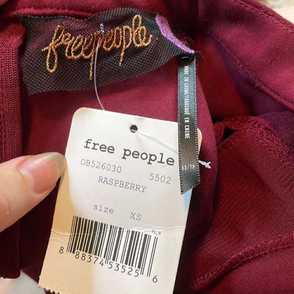 Free People Skyscraper Mini Dress Raspberry Red - Picture 5 of 7